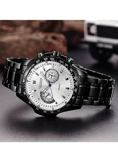 Men's 8020 Water Resistant Analog Watch - 43 mm - Black
