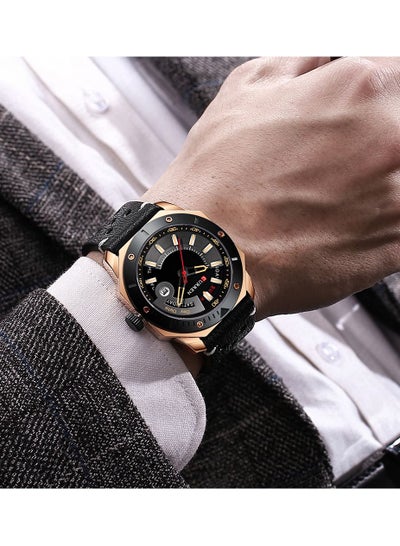 CURREN 8344 Original Brand Leather Straps Wrist Watch For Men With Brand Box