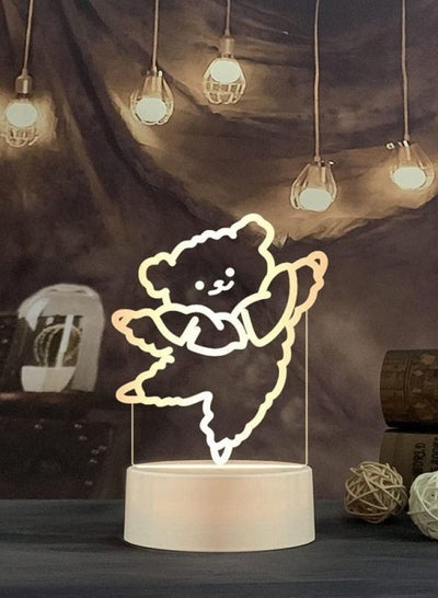 3D Night lamp USB Battery Desk lamp Headlights-USB 16 colors Light with Remote
