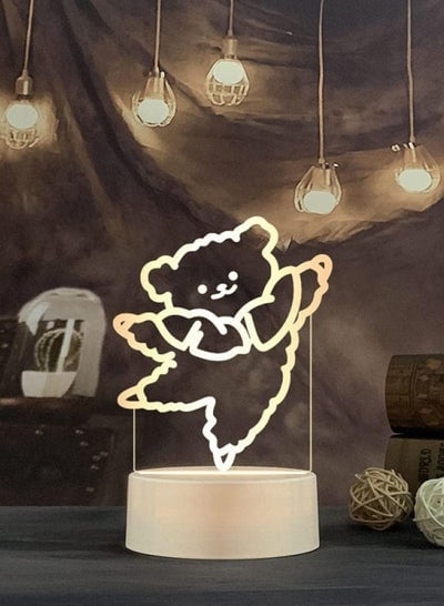3D Night lamp USB Battery Desk lamp Headlights-USB 16 colors Light with Remote