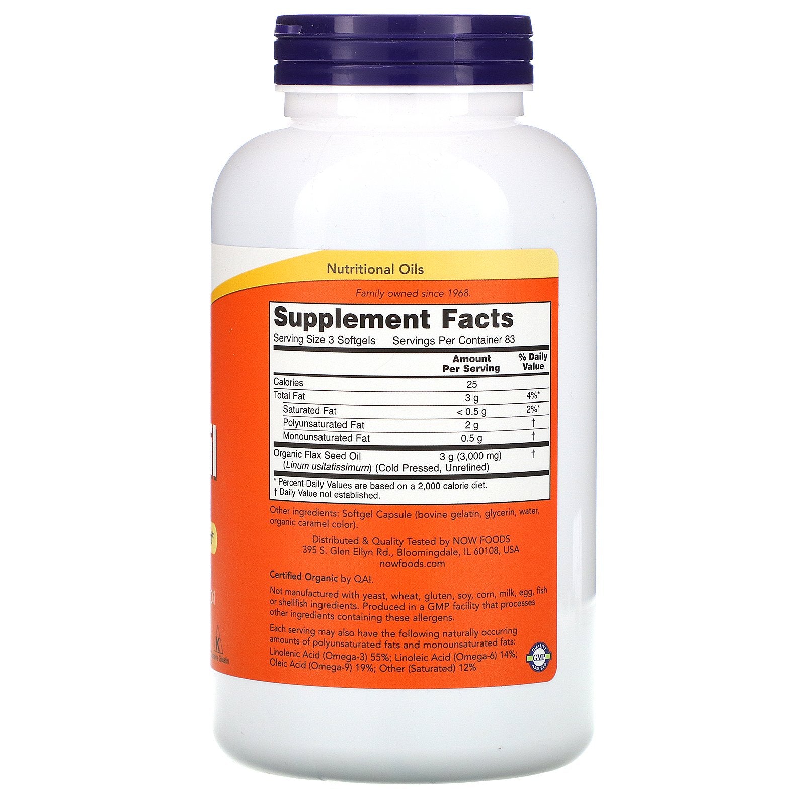 Now Flax Oil 1000Mg 120S