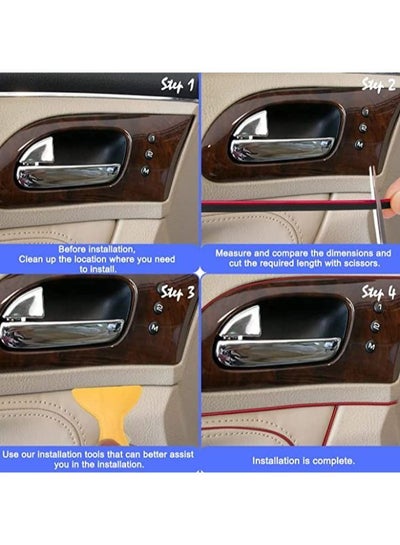 Car Interior Trim Strips and Car Air Conditioner Decoration Strip Styling Dashboard Decorative with Installing Tool for Most Air Vent Outlet Car Interior Accessories