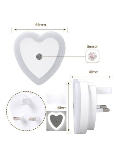 LED-Wall Night Heart Shape Light (Plug-in), Smart Dusk to Dawn Sensor, Automatic Night Lights, Suitable for Bedroom, Bathroom, Toilet, Stairs,Kitchen and hallway-UK Plug
