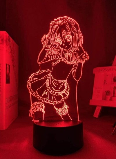 ثلاثية الأبعاد الرسوم المتحركة الوهم ضوء الليل dxd Koneko Toujou Led لغرفة النوم ديكور هدية عيد ميلاد أنيمي مصباح Koneko Toujou المدرسة الثانوية DxD-التحكم عن بعد