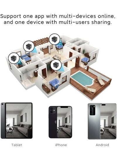 Security Camera WiFi 1080P Mini Wireless Camera Small Nanny Cam Pet Baby Monitor with Phone APP Control Viewing Night Vision Motion Detection