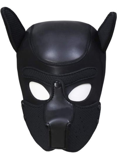 Neoprene Puppy Mask Full Face Novelty Costume Mask with Hood