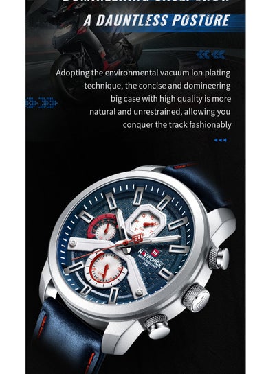 NAVIFORCE NF9211L Men Watches Leather Band Calendar Quartz Watch Military Waterproof Sport Leisure Watch Men Gift Reloj Hombre