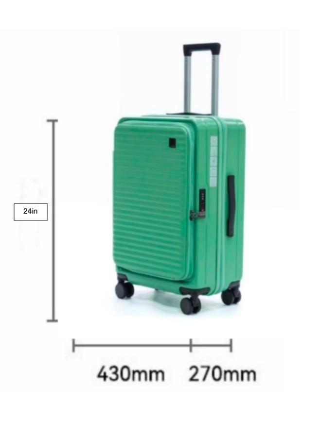 24inch Expandable Checked-in Durable Hardshell Trolley Luggage Suitcase with Spinner Wheels and TSA Lock