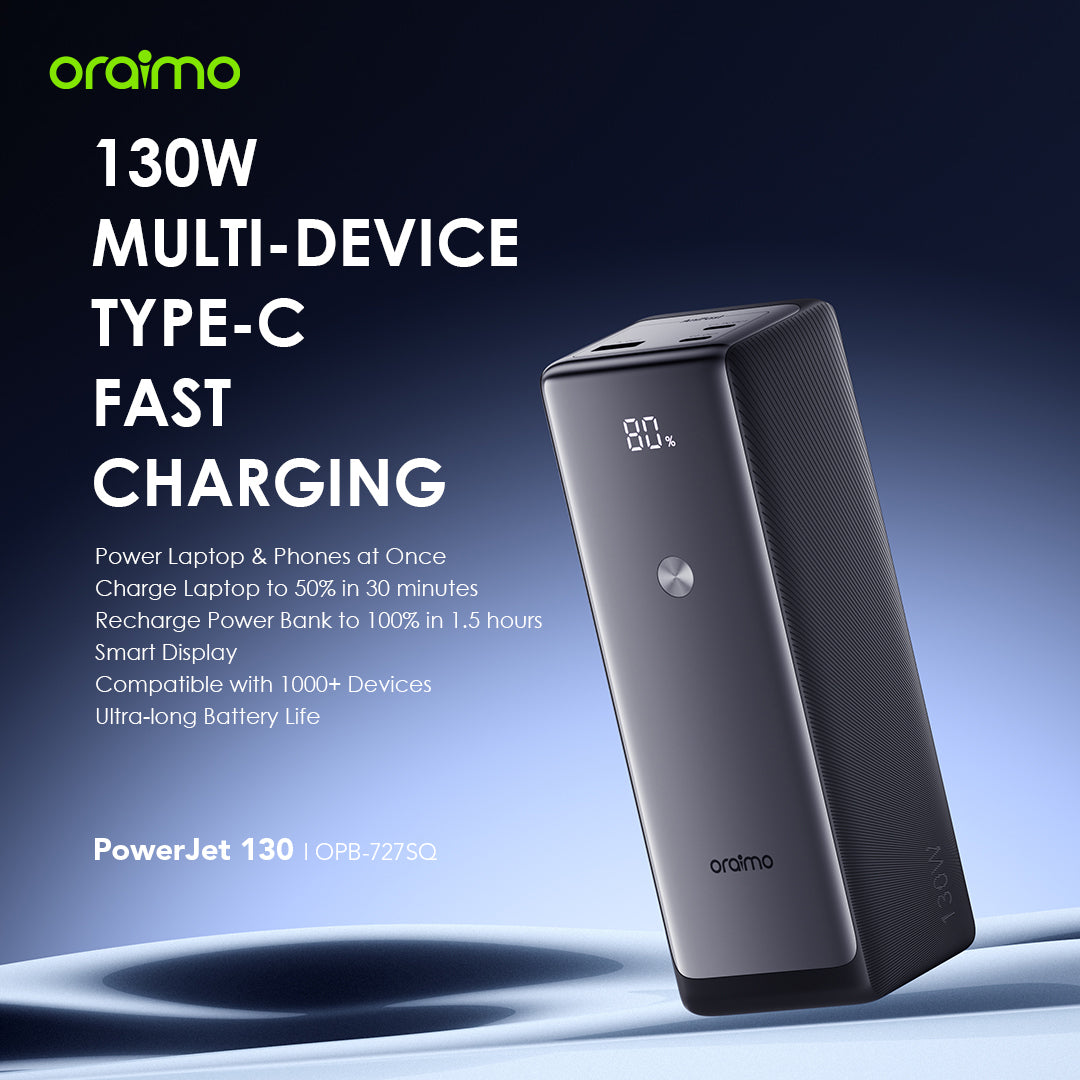 Oraimo Powerjet 130 Power Bank 27600mAh Black OPB-727SQ