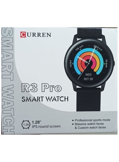 Curren R3 Pro Black Dynamic Heart Rate Monitor Smart Watch - Black