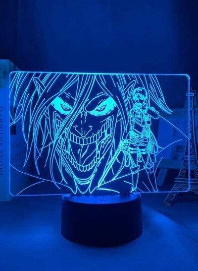 Multicolour 3D LED Night Light Illusion Lamp USB Anime Optical Acrylic Attack On Titan Levi Ackerman Home Child Room Décor