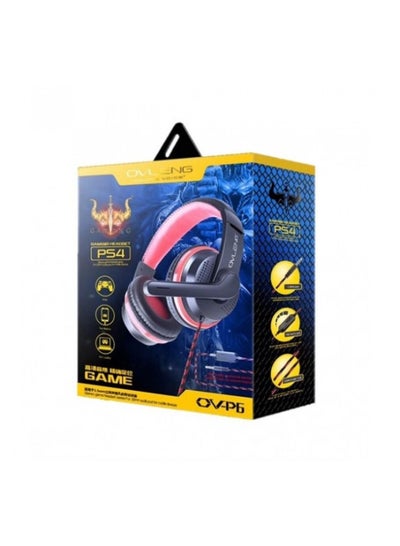 OVLENG OV-P6 سماعة رأس سلكية للألعاب E-Sports مع ميكروفون ستيريو وصوت محيطي سماعة HiFi لجهاز PS4 PC والكمبيوتر المحمول 3.5 ملم جاك HD Voice