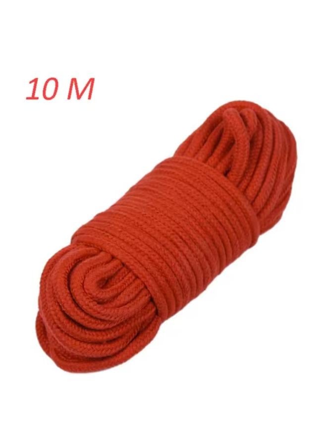 10M Soft Cotton Rope Cord Thick Cotton Cord All Purpose Soft Rope Twisted Cotton Knot Tying Rope for DIY Craft Projects Hanging Bundling Rope