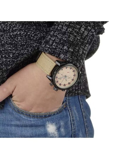 Curren 8196 Mens Water Resistant Analog Watch - Beige