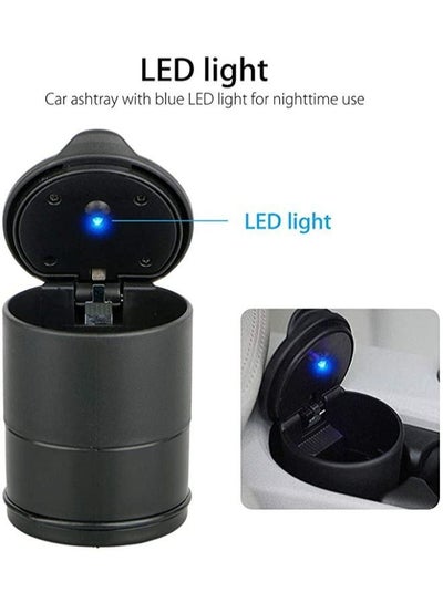 منفضة سجائر السيارة مع ضوء LED