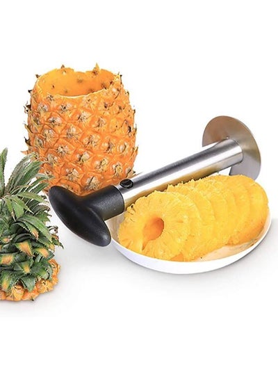 Stainless Steel Pineapple Core Remover Tool for Home & Kitchen with Sharp Blade for Diced Fruit Rings All in One Pineapple Tool Peeler