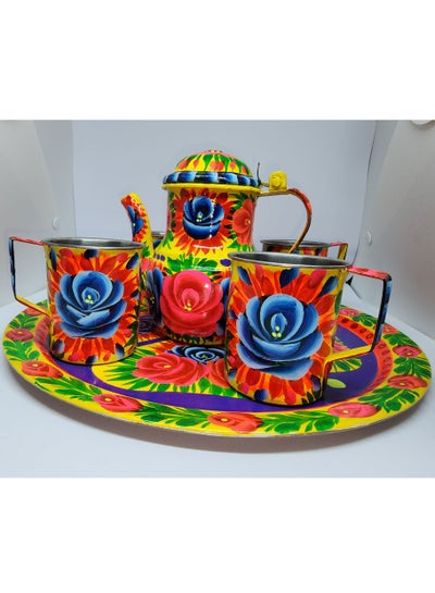 Hand Made Hand Painted Truck Art  Tea Cup Set Made in Pakistan Traditional Truck Art Painting Work Handi Craft