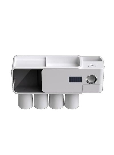 UV Toothbrush Holder Bathroom Wall Mounted Toothbrush Sterilizer Holder Multifunctional Toothbrush Storage Box