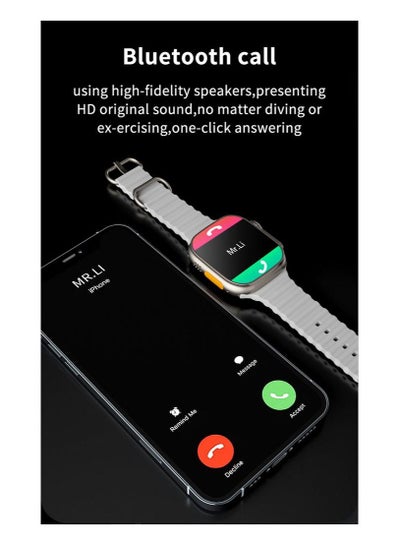 1 pc Smart Watch Ultra Series 8 NFC Smartwatch Men Women Bluetooth Call Waterproof IP68 Wireless Charging HD Screen  Multicolour