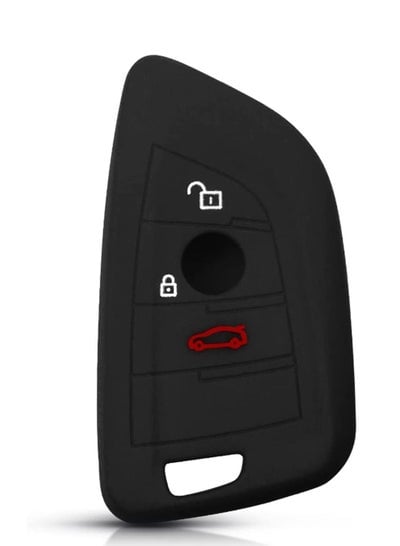 3 Buttons 4 buttons Smart Remote Key Shell Cover Silicone Suitable for BMW F CAS4 5 Series X1 X5 X6 F15 F16 G11 7 Series 2014 2015 2016 Car Key (Color Name : Black)