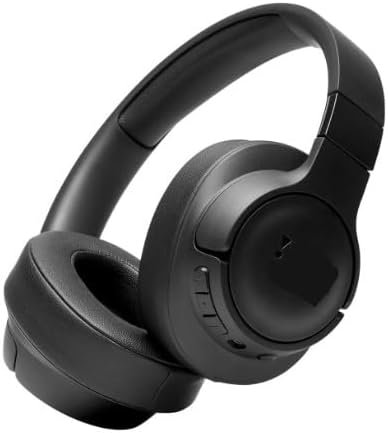 Tune 710BT Wireless Over-Ear Bluetooth Headphones with Microphone, 50-Hour Life, Hands-Free Calling, and Portable Design (Black), Ample