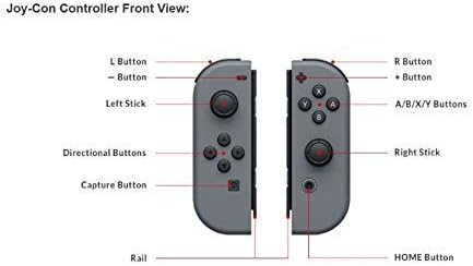وحدة تحكم لاسلكية Joy Cons لجهاز Nintendo Switch، وحدات تحكم بديلة يمين/يسار متوافقة مع Nintendo Switch - أصفر نيون/أزرق