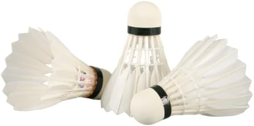 ECVV Shuttlecocks Goose Feather Badminton - Durable and Stable High Speed Shuttlecock Birdie Balls Set for Professional Training Or Family Outdoor Sports | 3 Pack |