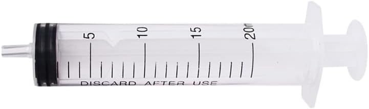 Lotatheta 6 pcs 20ML/CC Plastic Syringe Disposable Individual Sealed Wrap Without Needle with Measurement for Scientific Feeding Pets Labs Watering Dispensing