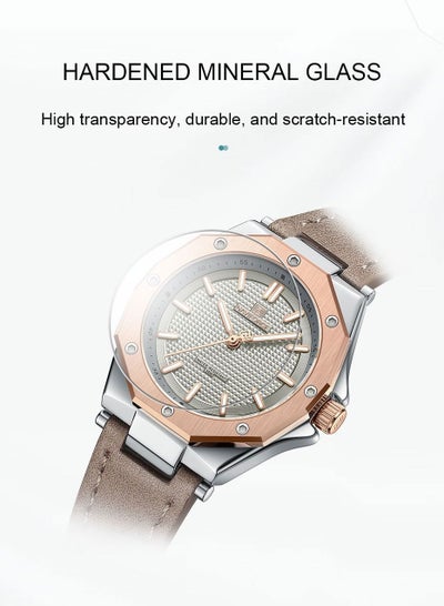 NAVIFORCE NF5026 Quartz Leather Bracelet Luxury Women Simple Lady Watch Waterproof Women Wathches Female Watch Reloj Mujer