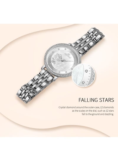 NAVIFORCE Luxury Diamond Women Watches Fashion Casual Waterproof Stainless Steel Quartz Wristwatch NF5017