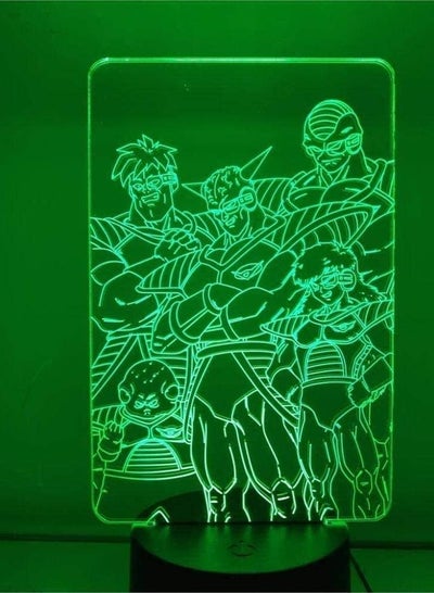 مصباح وهمي ثلاثي الأبعاد على شكل شخصية أنيمي LED ضوء ليلي فريزا فريق العمل شخصية غرفة السرير هدية عيد ميلاد للأطفال 16 لون متغير مع جهاز التحكم عن بعد