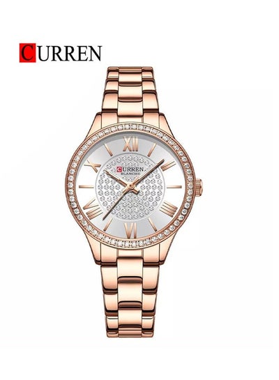 CURREN 9084 Original Brand Stainless Steel Band Wrist Watch For Women With Box