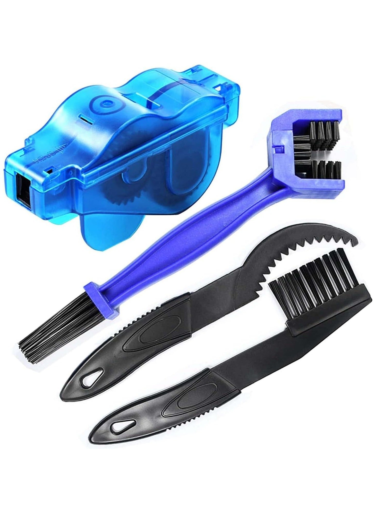 Bike Chain Cleaner, 4 Pack Bike Cleaning Kit, Portable Bike Chain Scrubber and Chain Brush, Bicycle Cleaning Brush Tool for Cycling, Mountain Bike, Road Bike, BMX