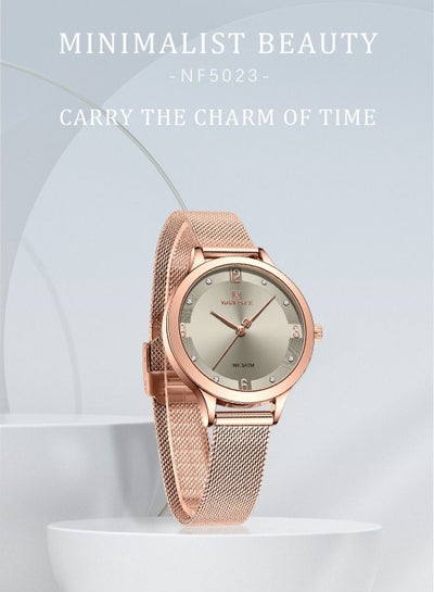 NAVIFORCE Women Watch Luxury Fashion Quartz Watches for Women Blue Dial Elegant Waterproof Wristwatch Gift for Female NF5023