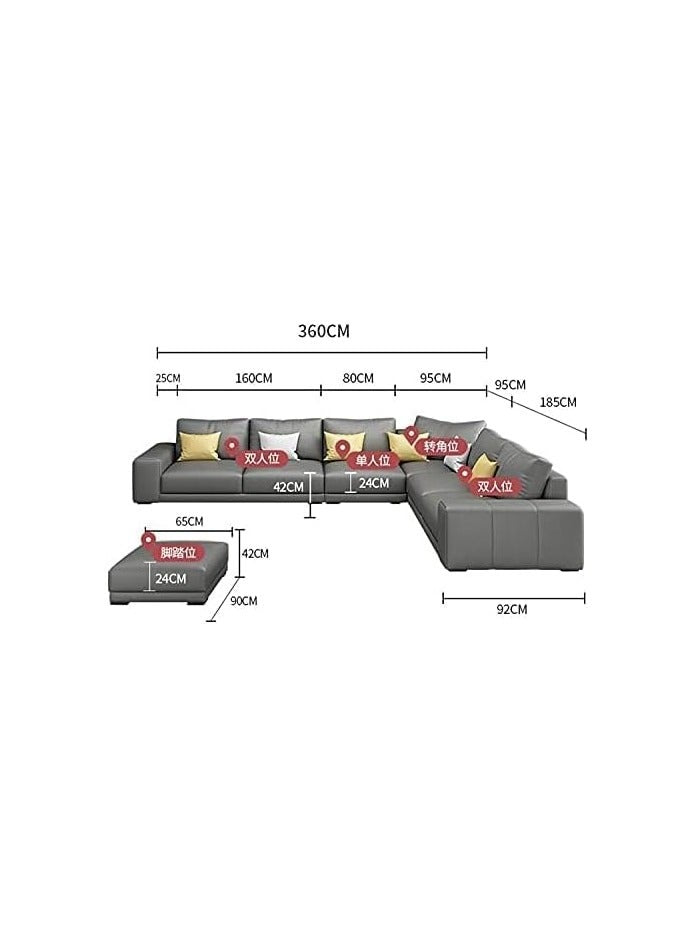 Luxury Furniture Sofa Set Corner Sofa L Shaped Sofa