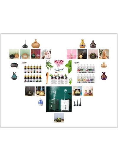 5 Pieces 10ml Bottles of Scented Essential Oils for Air Humidifier Revitalizer