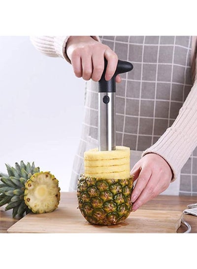 Pineapple Cutter Corer Slicer Peeler Stainless Steel Slicer Stem Remover Cutter Tool All-in-one Kitchen Gadget