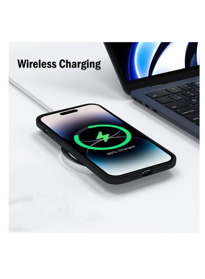 iPhone 14 Pro Silicon Magsafe case MagSafe Silicone Black Case Support Wireless Charging Premium Quality Silicone Cover for iPhone 14 Pro