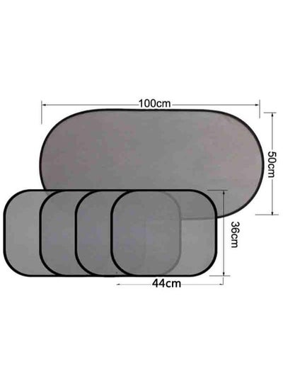 5 Pieces Car Side Rear Window Sun Shades