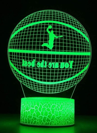 16 Colors 3D Basketball Man Night Light Birthday Gifts and Best Gifts for Sport Lovers Boys Girls Kids Jordan