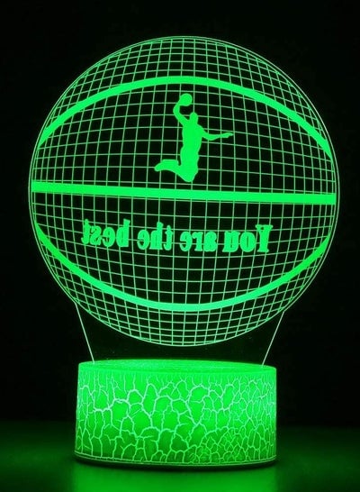 16 Colors 3D Basketball Man Night Light Birthday Gifts and Best Gifts for Sport Lovers Boys Girls Kids Jordan
