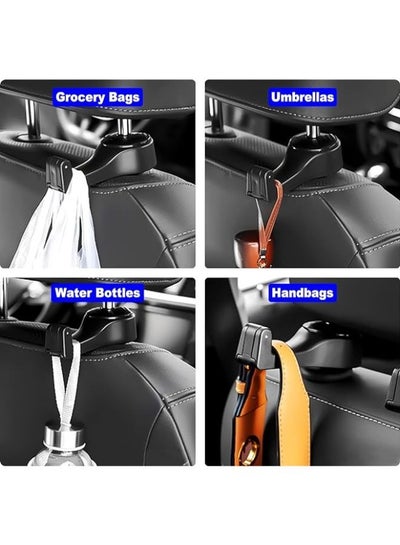 2 Pieces Car Seat Hooks, 360° Rotation Hidden Hooks, Keep Your Car Tidy and Organized for your Phone, Purse, Grocery Bag and Purse