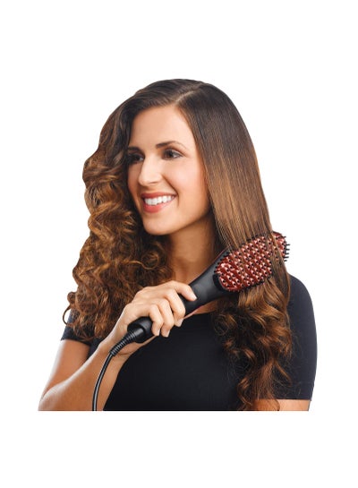 Hair Electric Comb Brush 3 in 1 Ceramic Fast Hair Straightener For Women's Hair Straightening Brush with LCD Screen, Temperature Control Display Hair Straightener