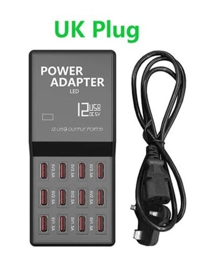 12 USB Port Fast Charging Power Adapter