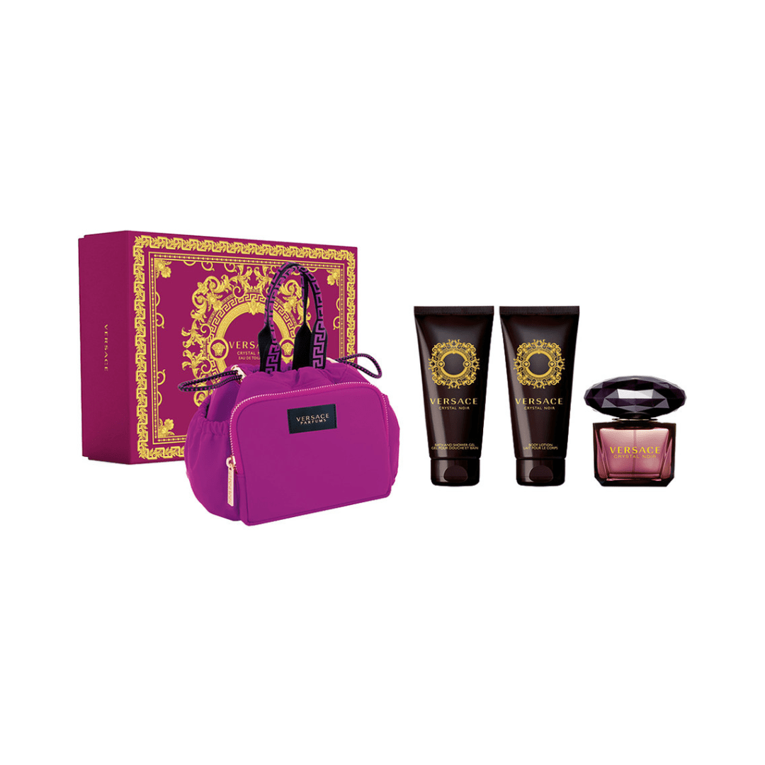 Versace Crystal Noir Eau De Toilette 90Ml 4-Piece Bag Set