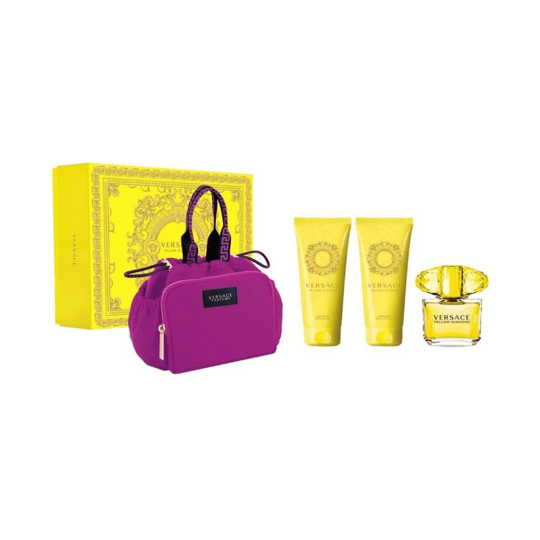 Versace Yellow Diamond Eau De Toilette 90Ml 4-Piece Gift Set