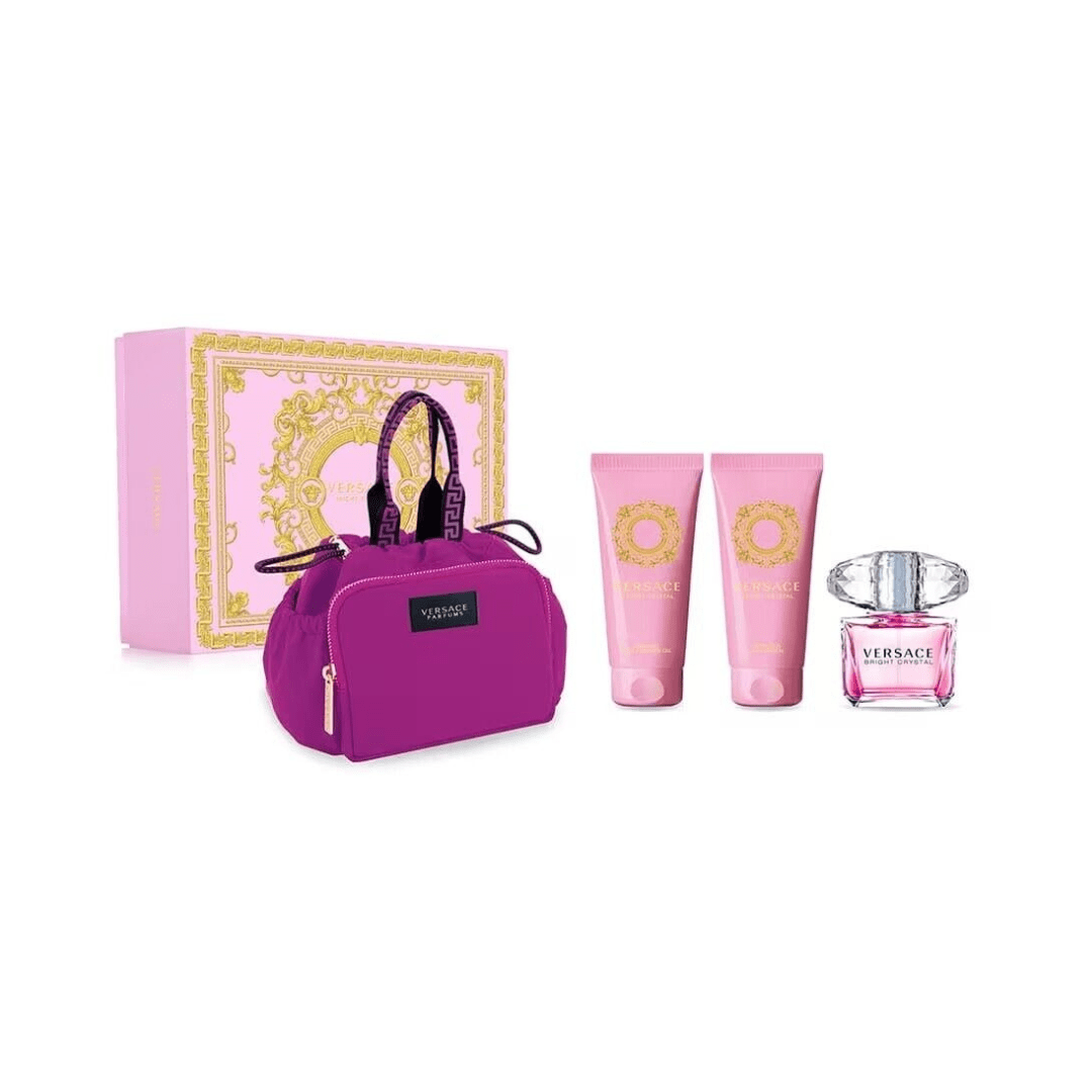 Versace Bright Crystal Eau De Toilette 90Ml 4-Piece Gift Set