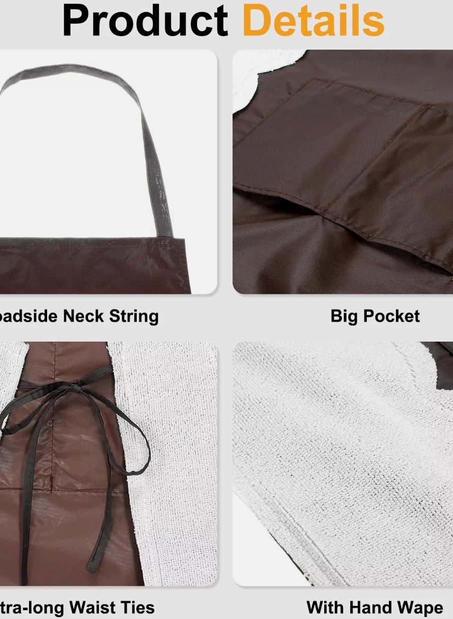Oilproof Kitchen Smock Waterproof Catering Waiter Work Clothes Apron