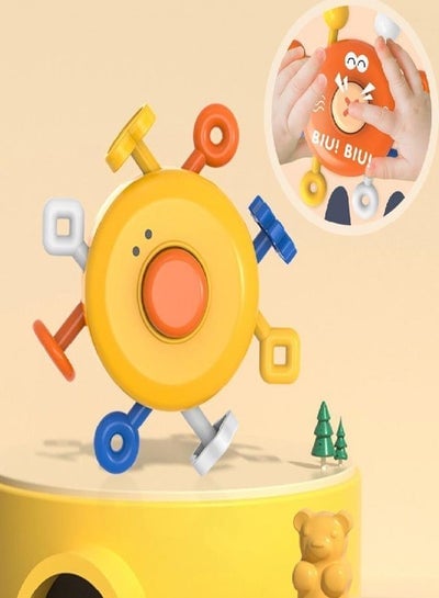 Montessori Baby Activity Cube Toy Yellow