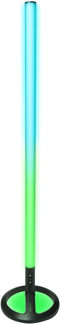 JBL PartyLight Stick - شريط إضاءة حفلات محمول بتقنية البلوتوث لمكبرات صوت PartyBox، إضاءة LED RGB بزاوية 360 درجة، بطارية تدوم حتى 8 ساعات، مقاومة للماء IPX4، متوافقة مع تطبيق PartyBox، 1.15 كجم/1.081 متر